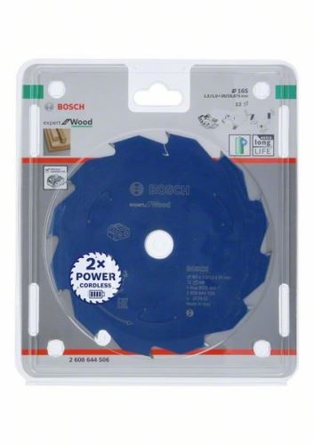 BOSCH Pilový kotouč pro aku pily; Expert for Wood 165x20x1,5/1x12T 2608644506