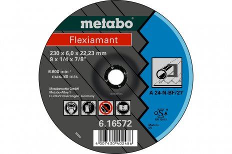 METABO Brusný kotouč Flexiamant 115x6,8x22,23 ocel, SF 27 - 616725000 616725000