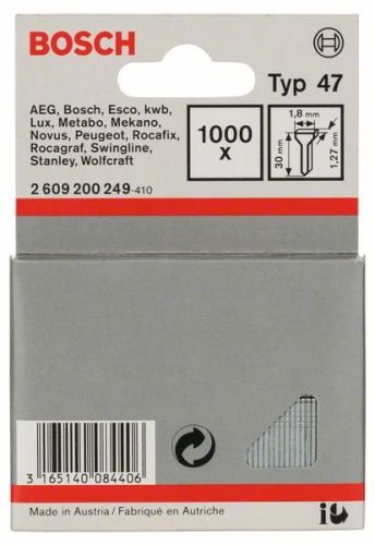 BOSCH Hřebíčky, typ 47 1,8 x 1,27 x 16 mm (1000 ks) 1609200376