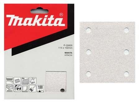 MAKITA papír brusný suchý zip 102x114 mm 6 děr K60, 10 ks P-35813