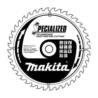 MAKITA kotouč pilový dřevo SPECIALIZED se zapuštěnými zuby 210x1.9x30 mm 24 zubů B-09438