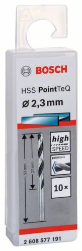 BOSCH Spirálový vrták HSS PointTeQ 2,3 mm (10 ks) 2608577191