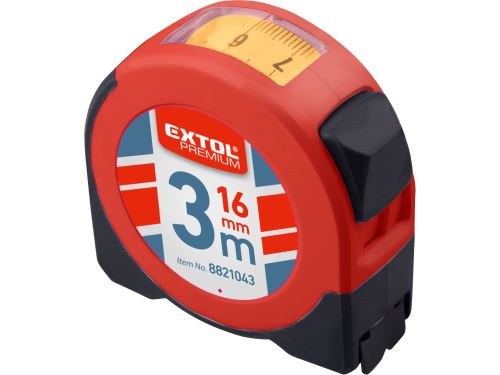 EXTOL PREMIUM metr svinovací s odečítacím okénkem, 3m, š. pásku 16mm 8821043