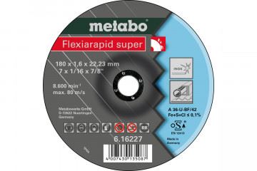 METABO Řezný kotouč-ocel-FLEXIARAPID SUPER 180x1,6x22,2 616227000