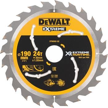 DeWALT Pilový kotouč (ideální pro pily FLEXVOLT), 190 x 30 mm, 24 zubů DT99562