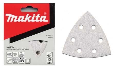 MAKITA papír brusný suchý zip 94x94x94 mm 6 děr K150, 10 ks P-42737