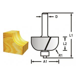 MAKITA Žlábkovací fréza s ložiskem stopka 8 mm,31,8x14x56 mm D-48636