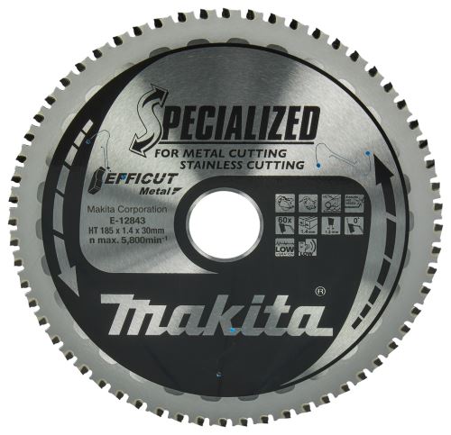 MAKITA kotouč pilový ocel Efficut 185x1.4x30 mm 60 zubů E-12843