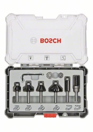 BOSCH Sada fréz s 8mm vřetenem Trim&Edging, 6 ks 2607017469