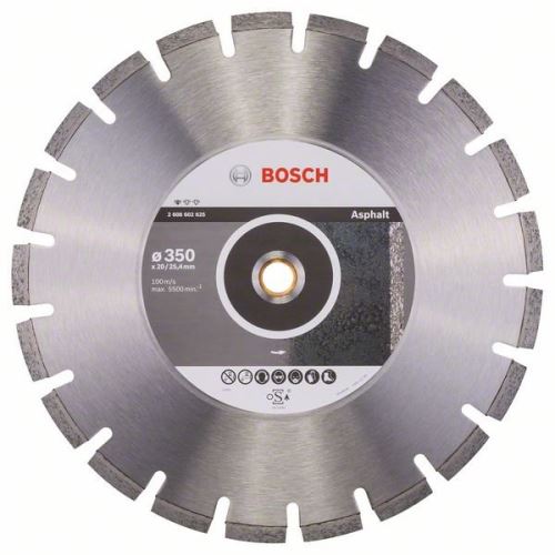 BOSCH Diamantový dělicí kotouč Standard for Asphalt 350 x 20/25,40 x 3,2 x 10 mm 2608602625