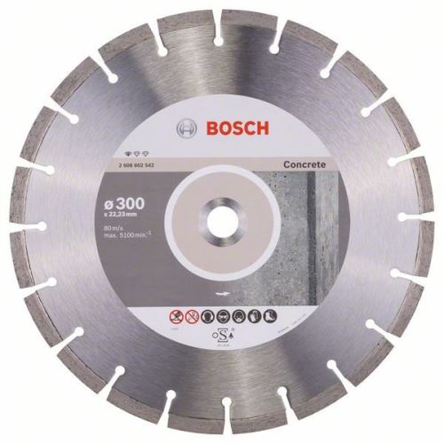 BOSCH Diamantový dělicí kotouč Standard for Concrete 300 x 22,23 x 3,1 x 10 mm 2608602542