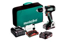 METABO Aku 18V příklepová vrtačka SB 18 L (pouzdro, 2x akumulátor 2 Ah, sada bitů) 614053900