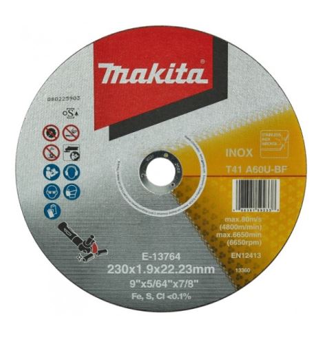 MAKITA kotouč řezný nerez 230x1.9x22.23 mm E-13764