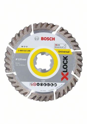 BOSCH X-LOCK Diamantový řezný kotouč Standard for Universal, 125 x 22.23 x 2 x 10 mm 2608615166