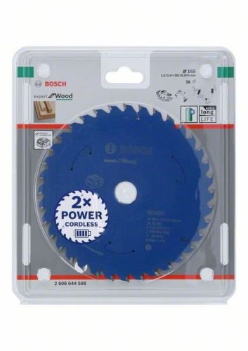 BOSCH Pilový kotouč pro aku pily; Expert for Wood 165x20x1,5/1x36T 2608644508