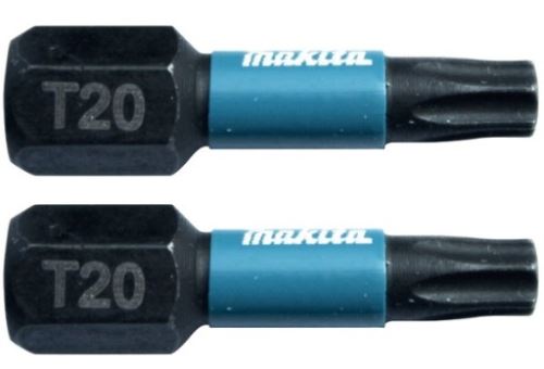 MAKITA torzní bit 1/4" IMPACT BLACK T20, 25 mm 2 ks B-63672