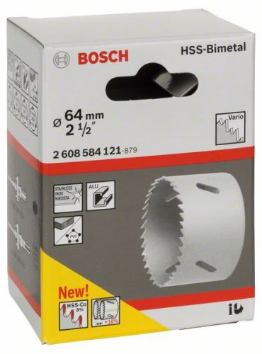 BOSCH Děrovka HSS-bimetal pro standardní adaptér 64 mm, 2 1/2" 2608584121