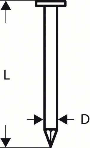 BOSCH Hřebíky s kulatou hlavou v pásu SN21RK 90 3,1 mm, 90 mm, bez povrchové úpravy, hladký (2500 ks) 2608200031