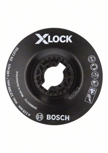 BOSCH X-LOCK Opěrný talíř, jemný 115 mm, 13 300 ot./min 2608601711