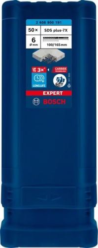 BOSCH EXPERT vrták SDS plus-7X, 6x100x165 50ks 2608900191