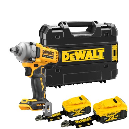 DeWALT Aku rázový utahovák, 2x 5Ah baterie s popruhem DCF891P2LRT