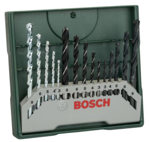 BOSCH 15dílná minisada vrtáků X-Line 2607019675