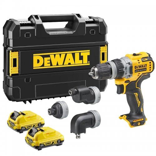 DeWALT Aku vrtačka s multifunkční hlavou 12V 2x3,0Ah DCD703L2T