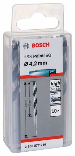 BOSCH Spirálový vrták HSS PointTeQ 4,2 mm 2608577162