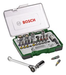 BOSCH 27 dílný set s ráčnou 2607017160