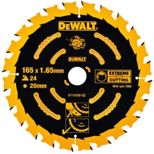 DeWALT Pilový kotouč EXTREME pro kotoučové pily ATB + 20°, 190 x 30 mm, 24 zubů DT10304