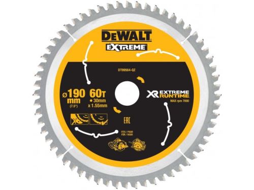 DeWALT Pilový kotouč(ideální pro pily FLEXVOLT) 190 x 30mm, 60 zubů DT99564