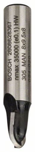 BOSCH Žlábkovací fréza 8 mm, R1 4 mm, D 8 mm, L 9,2 mm, G 40 mm 2608628367