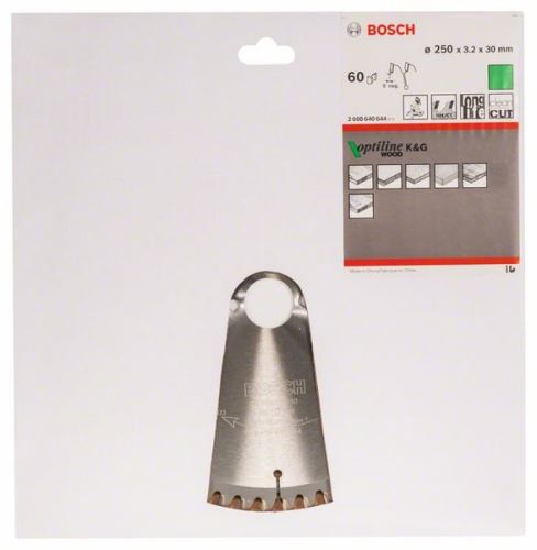 BOSCH Pilový kotouč Optiline Wood 250 x 30 x 3,2 mm, 60 2608640644