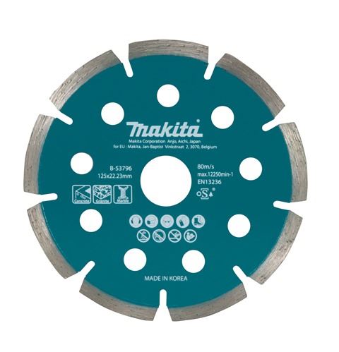 MAKITA kotouč řezný diamantový 125x22.23 mm pro aku úhlové brusky B-53796