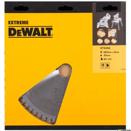 DeWALT Pilový kotouč Extreme Workshop 250 x 30 mm, 60 zubů DT4352