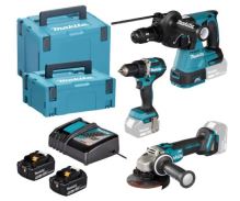 MAKITA Sada AKU 18V nářadí (DDF484 + DGA504 + DHR243) DLX3195JX1