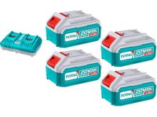 TOTAL Sada baterií a nabíječky, 20 V Li-ion, 4000mAh, industrial TFBCLI20244 TOTAL Sada baterií a nabíječky, 20 V Li-ion, 4000mAh, industrial TFBCLI20244