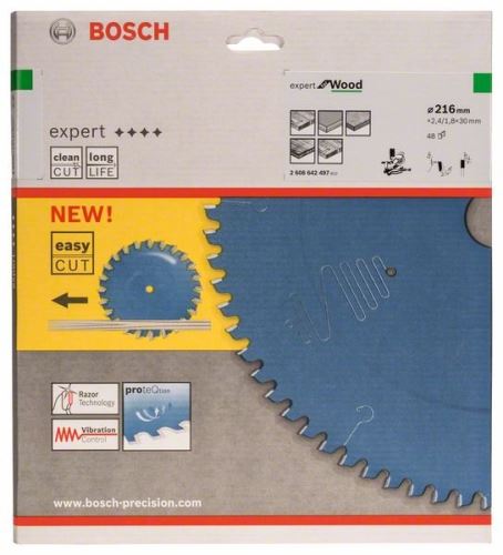 BOSCH Pilový kotouč Expert for Wood 216 x 30 x 2,4 mm, 48 2608642497