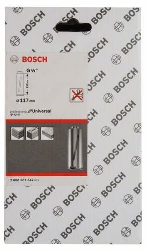 BOSCH Diamantová vrtací korunka pro vrtání za sucha G 1/2" 117 mm, 150 mm, 6 segmentů, 7 mm 2608587342