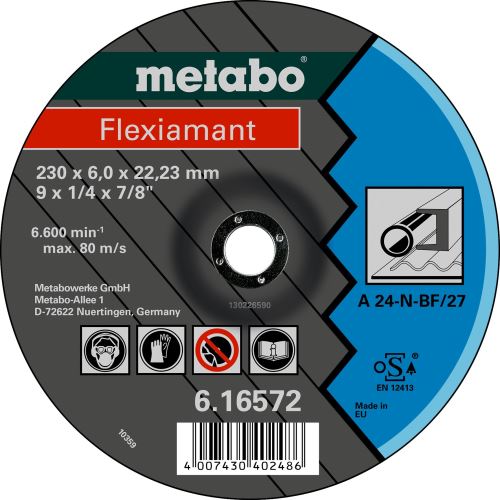 METABO Brusný kotouč - ocel (10 ks) 180x6x22mm 616560000