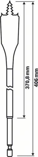 BOSCH Plochý frézovací vrták Self Cut Speed, šestihran - 40 x 152 mm 2608595415