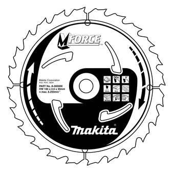 MAKITA kotouč pilový dřevo MFORCE 170x2x30 mm 24 zubů B-08012