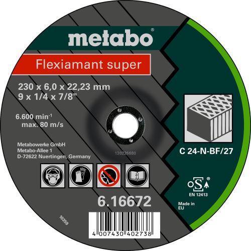 METABO Brusný kotouč - kámen 115x6x22,2 mm 616729000