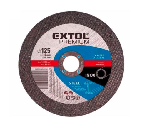 Extol Premium Kotouč řezný na ocel, 150 x 1,6 x 22,2 mm 8808115