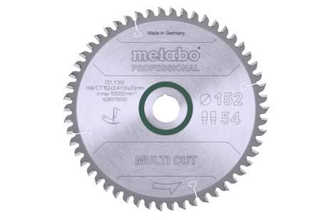 METABO Pilový kotouč "multi cut - professional", 152 x 20 mm, 54 zubů, 5° neg 628070000