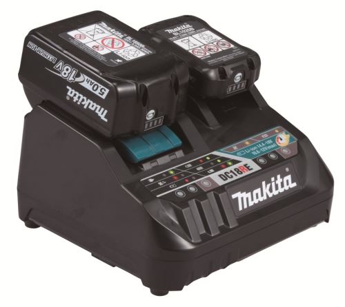 MAKITA nabíječka Li-ion 1xLXT+ 1xCXT DC18RE 12/18V pro rychlé nabíjení 198720-9