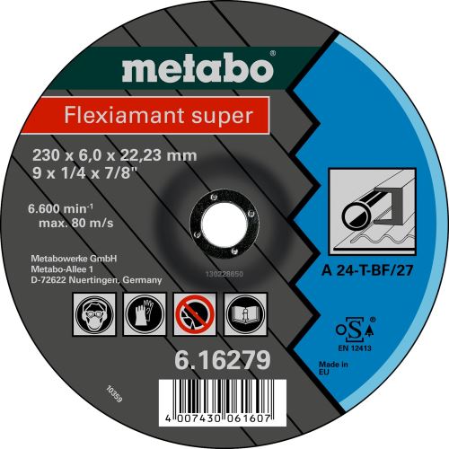 METABO Brusný kotouč - ocel, (10 ks) 180x6x22,2 mm rovný 616277000