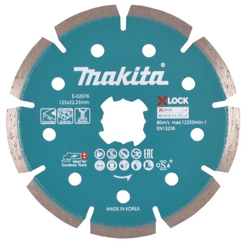 MAKITA kotouč řezný diamantový X-lock 125x1.6x22.23 mm E-02076