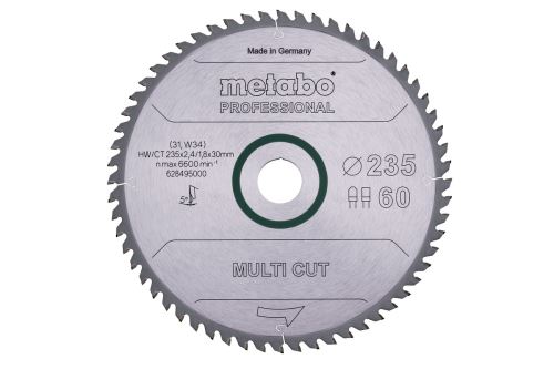 METABO Pilový kotouč "multi cut - professional", 235x30 mm , 60 zubů, 5° 628495000