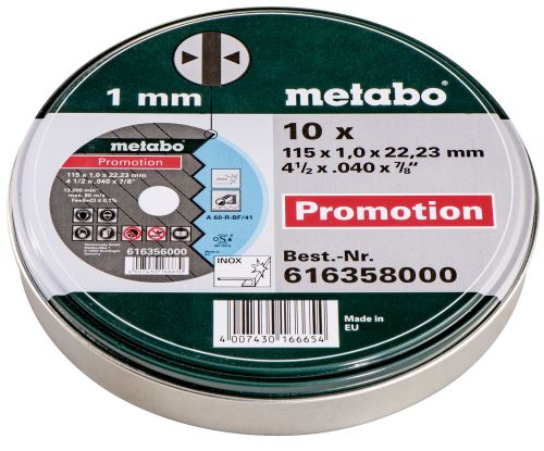 METABO Sada kotoučů Promotion 115 mm (10 ks) 616358000